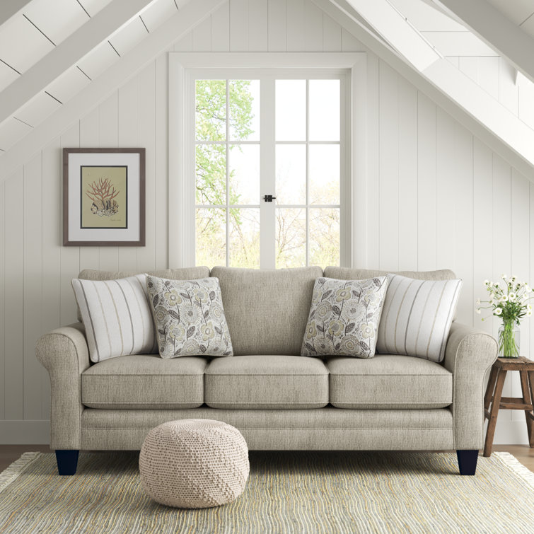 Amneh 87 Upholstered Sofa Wildon Home Fabric Vandy Heather